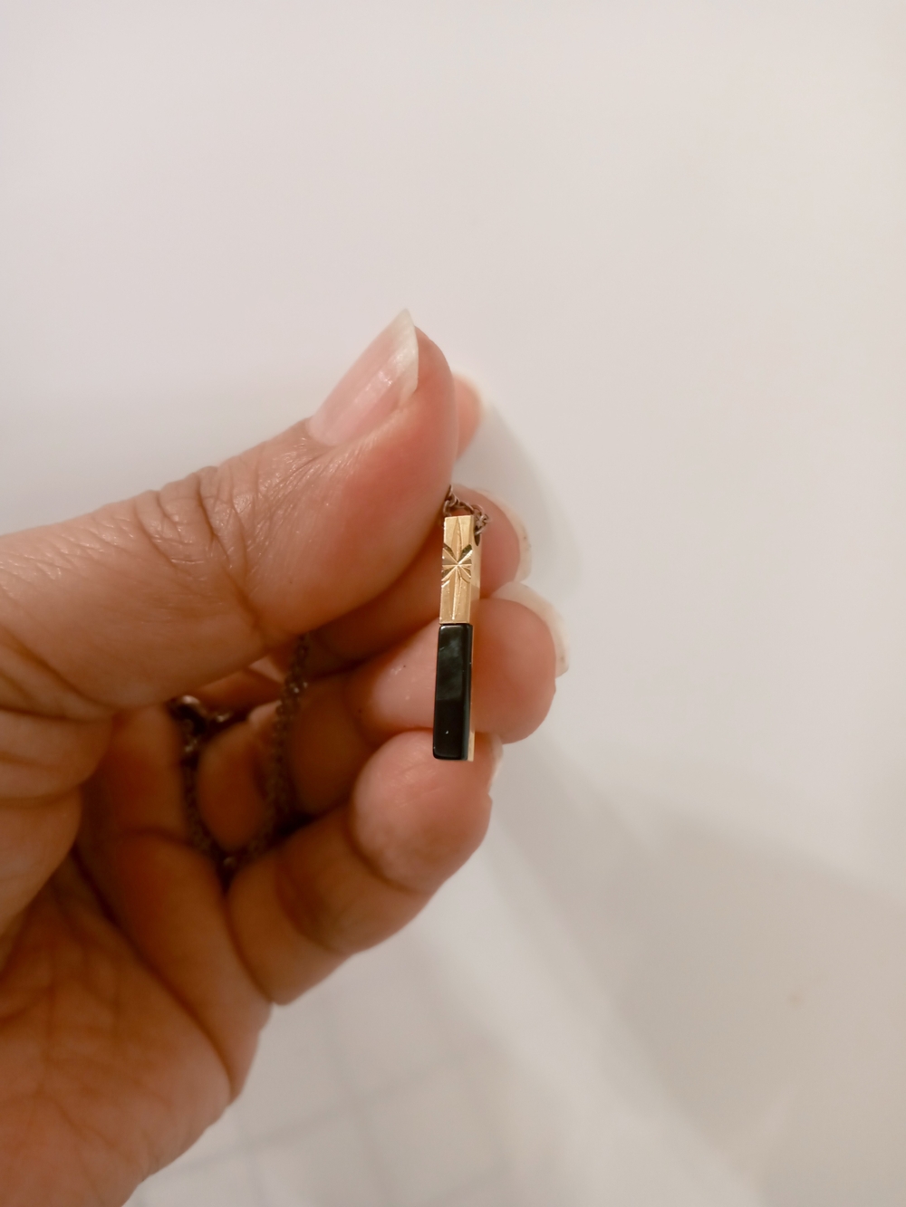 Vintage Bar Pendant Necklace